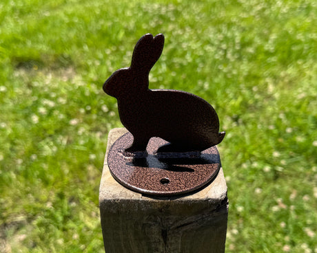 Bunny Post Top For Round Wood Fence Post - Madison Iron and Wood