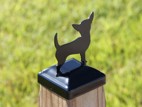 True Size 6x6 Post Cap with Dog or Cat Finial Choice - Madison Iron and Wood
