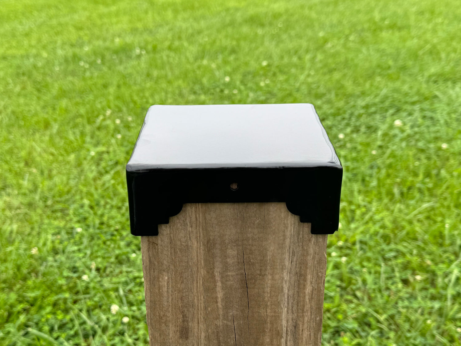 Custom Sized Steel Post Cap (7.5-12 Inch Variations) - Madison Iron and Wood