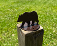 Bear Walking Post Top For Round Wood Fence Post - Madison Iron and Wood