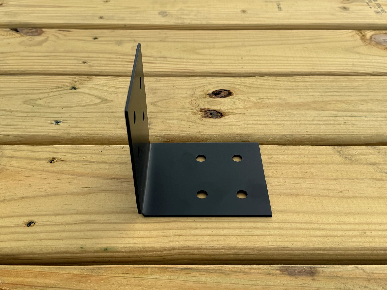 90 degree Industrial Bracket for 6" Post - Madison Iron and Wood