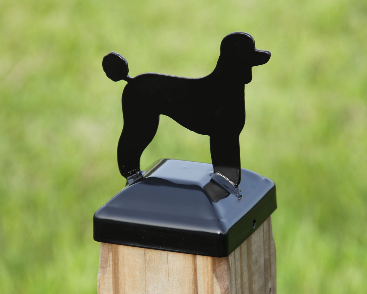 True Size 6x6 Post Cap with Dog or Cat Finial Choice - Madison Iron and Wood