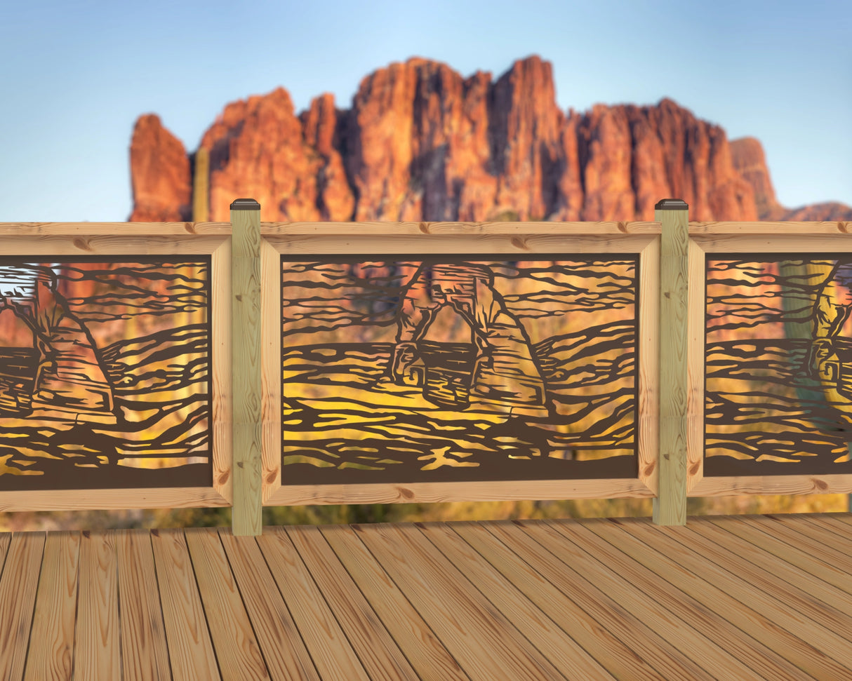 47"x30" - Arches National Park Fence/Gate Panel Insert - Madison Iron and Wood