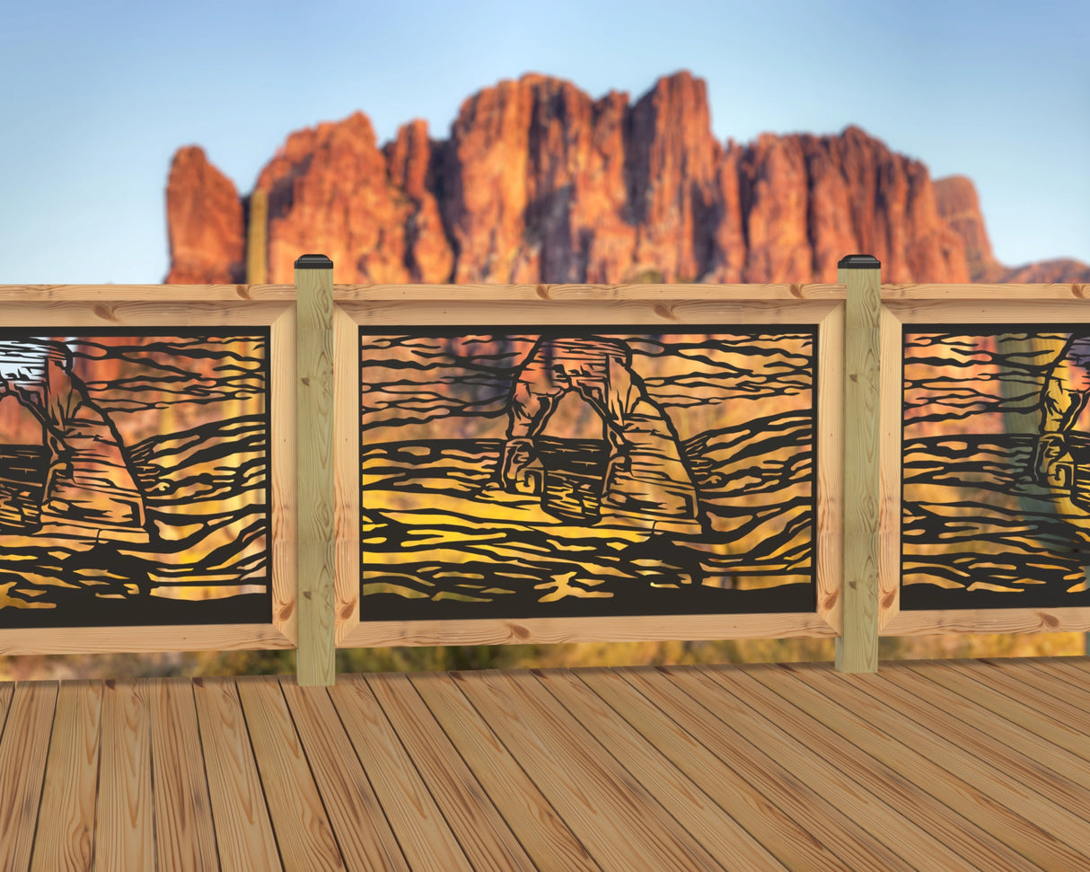 47"x30" - Arches National Park Fence/Gate Panel Insert - Madison Iron and Wood
