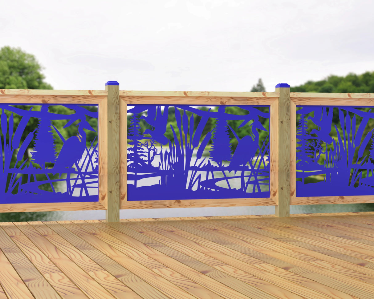 47"x30" - Crane Pond Fence/Gate Panel Insert - Madison Iron and Wood