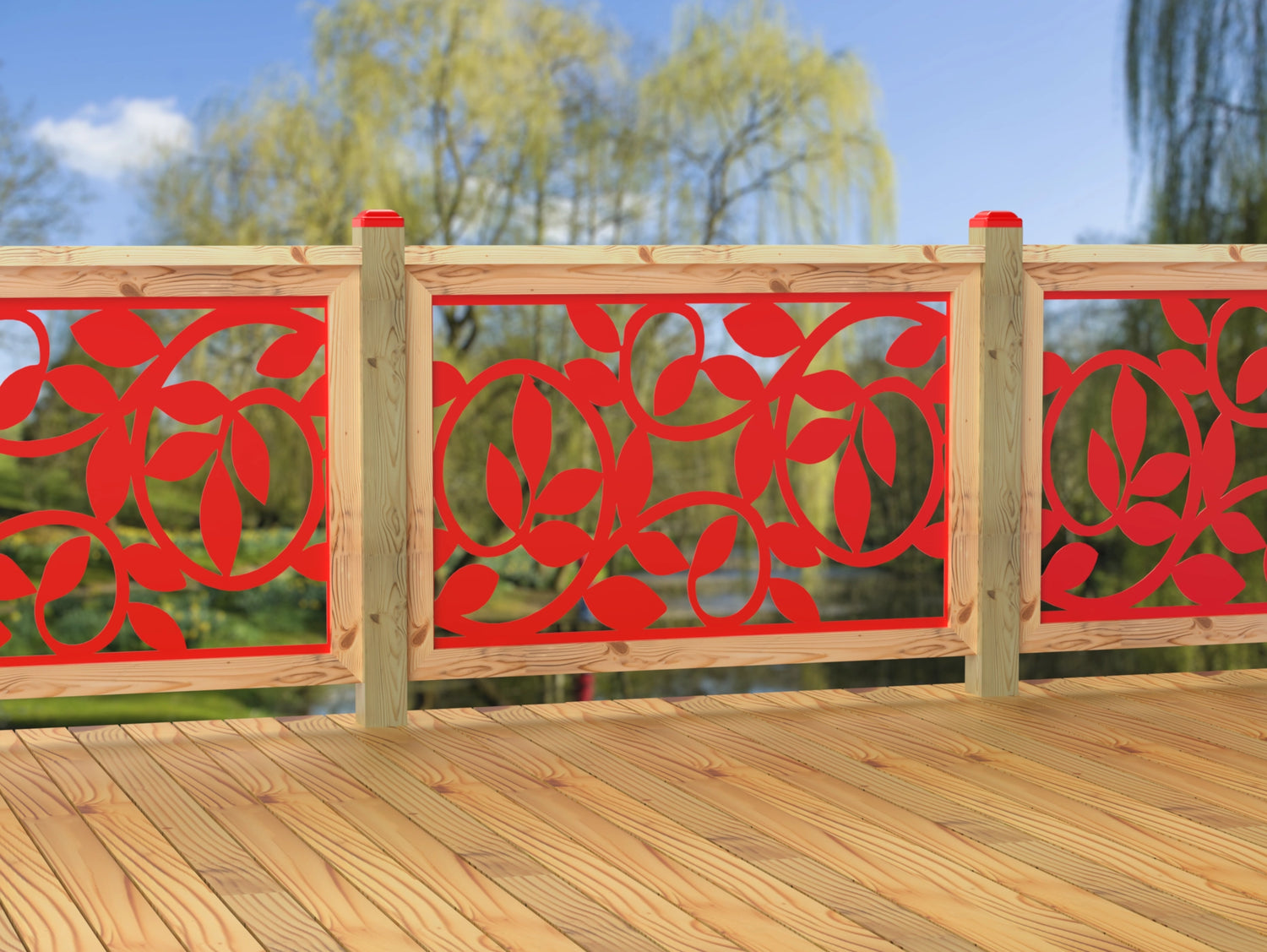 47"x30" - Vine Pattern Fence/Gate Panel Insert - Madison Iron and Wood