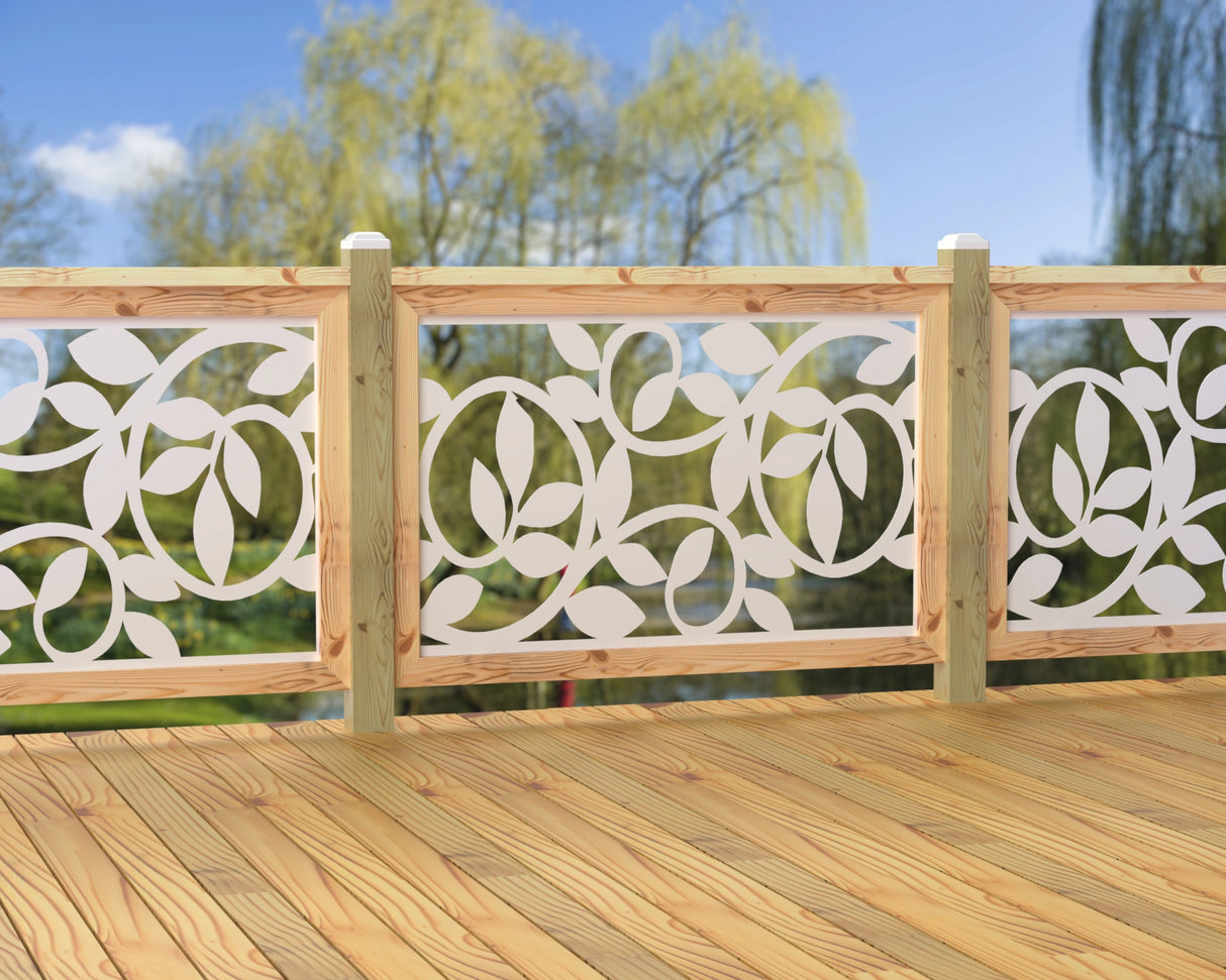 47"x30" - Vine Pattern Fence/Gate Panel Insert - Madison Iron and Wood