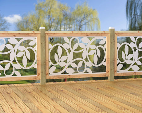 47"x30" - Vine Pattern Fence/Gate Panel Insert - Madison Iron and Wood