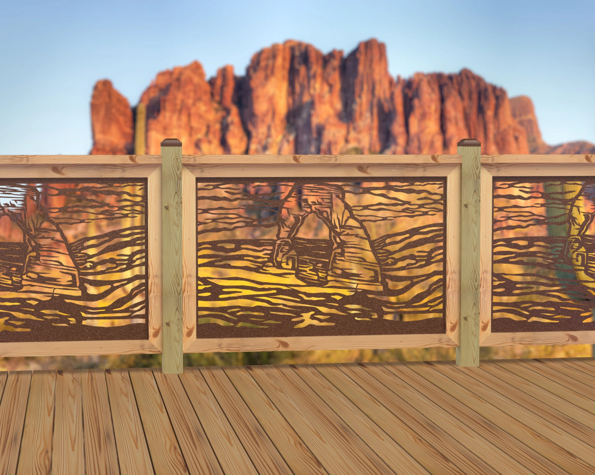 47"x30" - Arches National Park Fence/Gate Panel Insert - Madison Iron and Wood