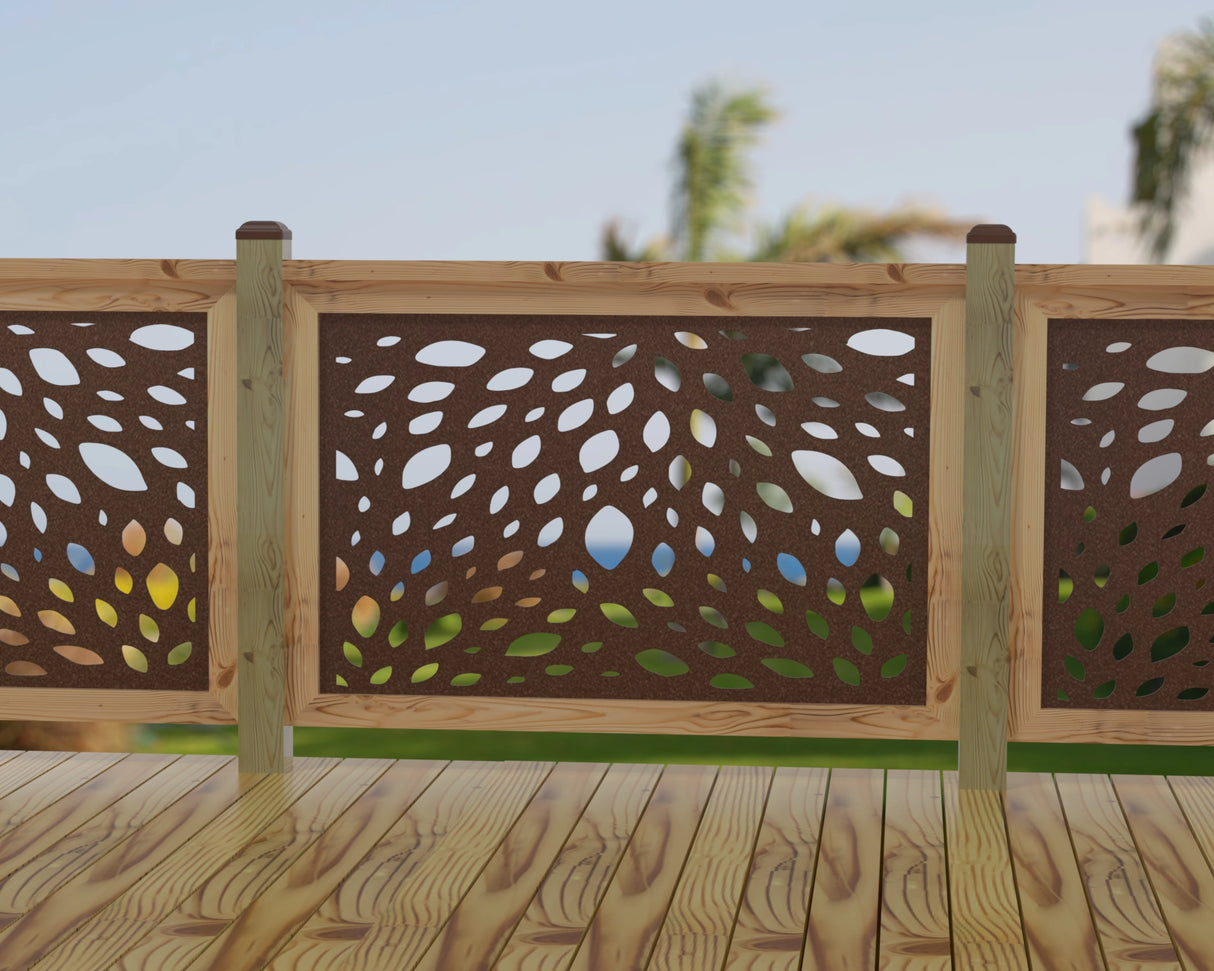 Botanica Wave Railing Panel Insert - Madison Iron and Wood