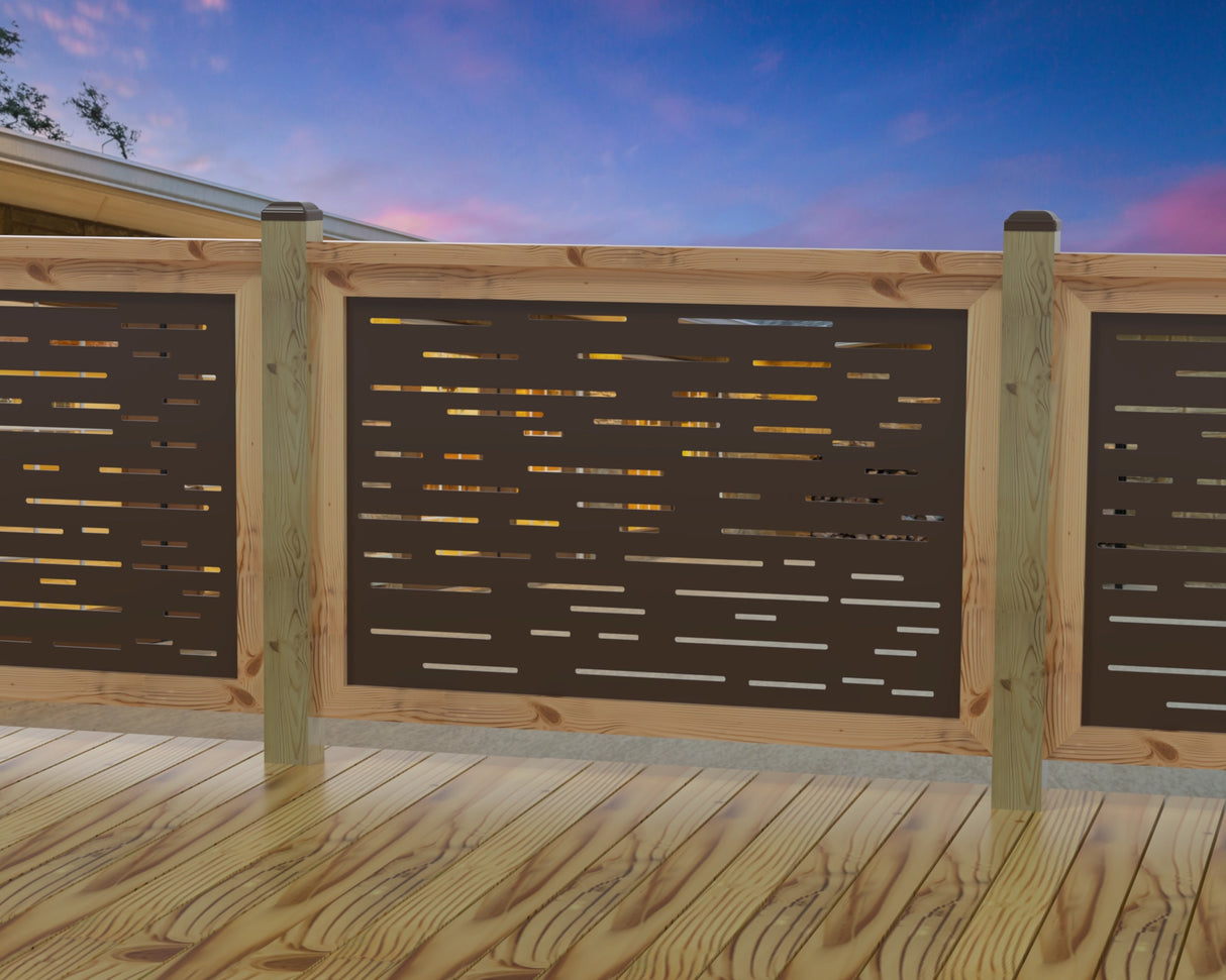 Digital Lines Design Railing Panel Insert - Madison Iron and Wood