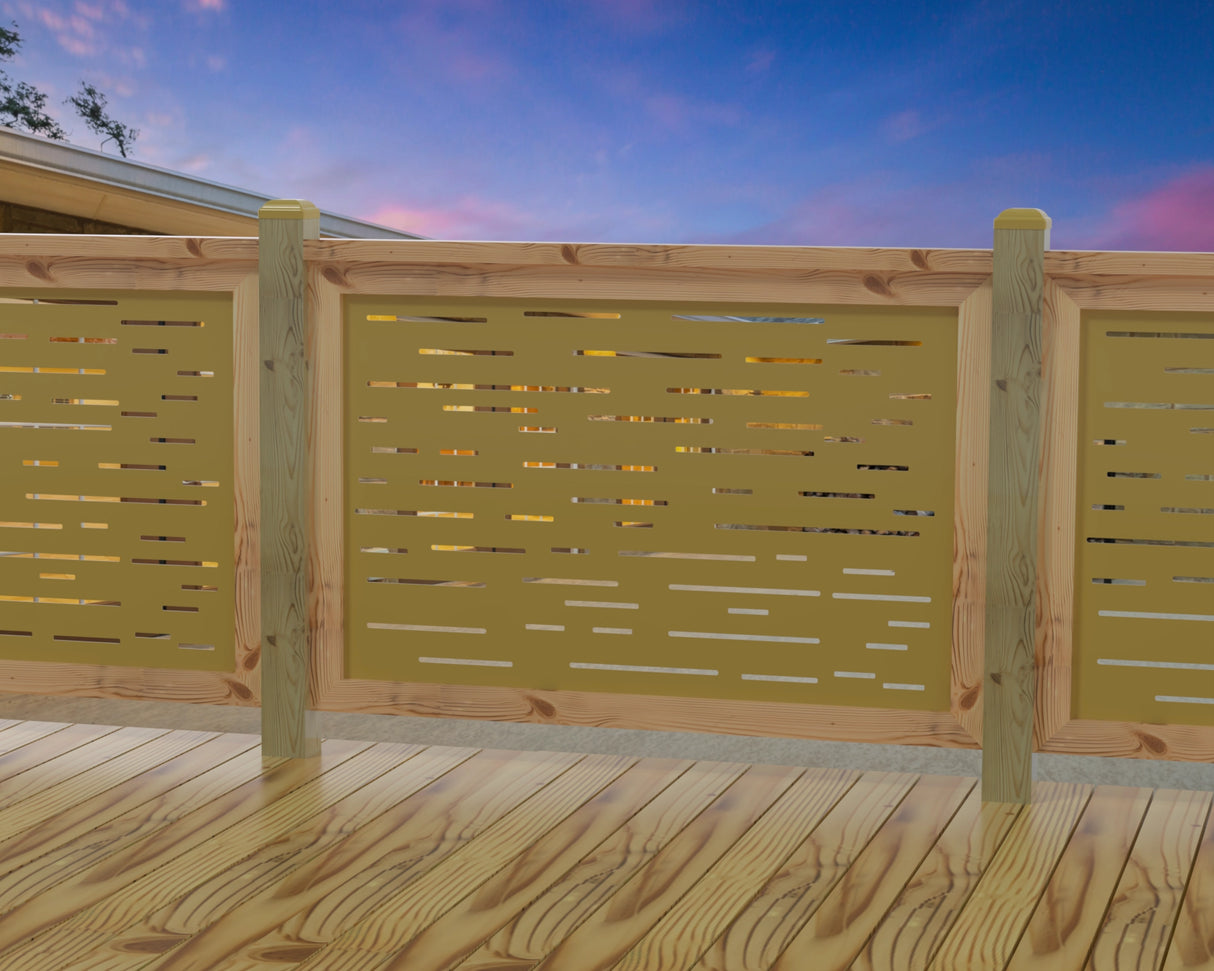 Digital Lines Design Railing Panel Insert - Madison Iron and Wood