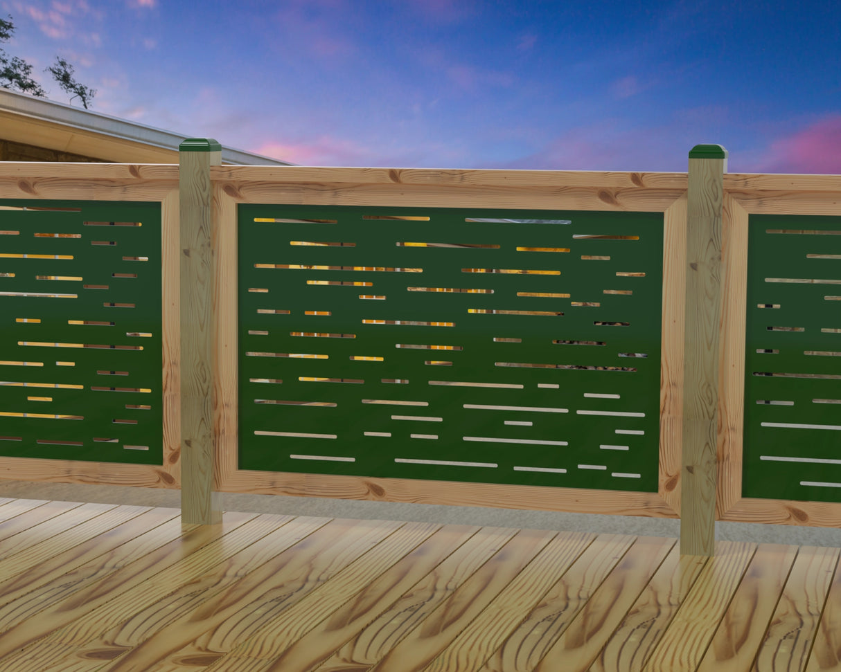 Digital Lines Design Railing Panel Insert - Madison Iron and Wood