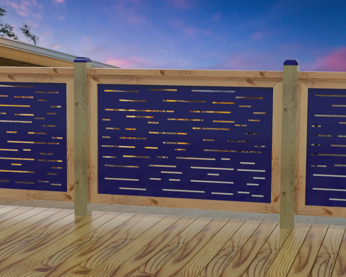 Digital Lines Design Railing Panel Insert - Madison Iron and Wood
