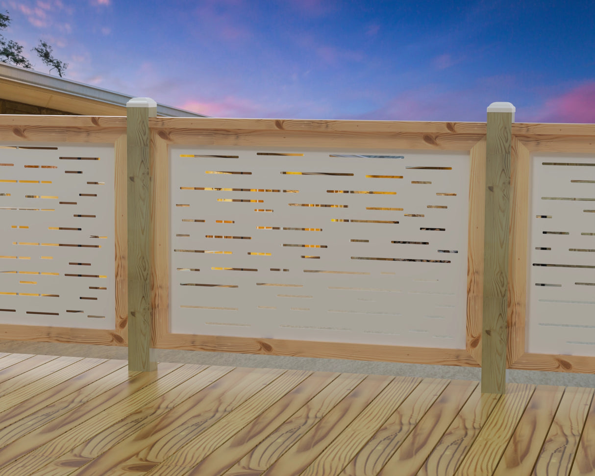 Digital Lines Design Railing Panel Insert - Madison Iron and Wood