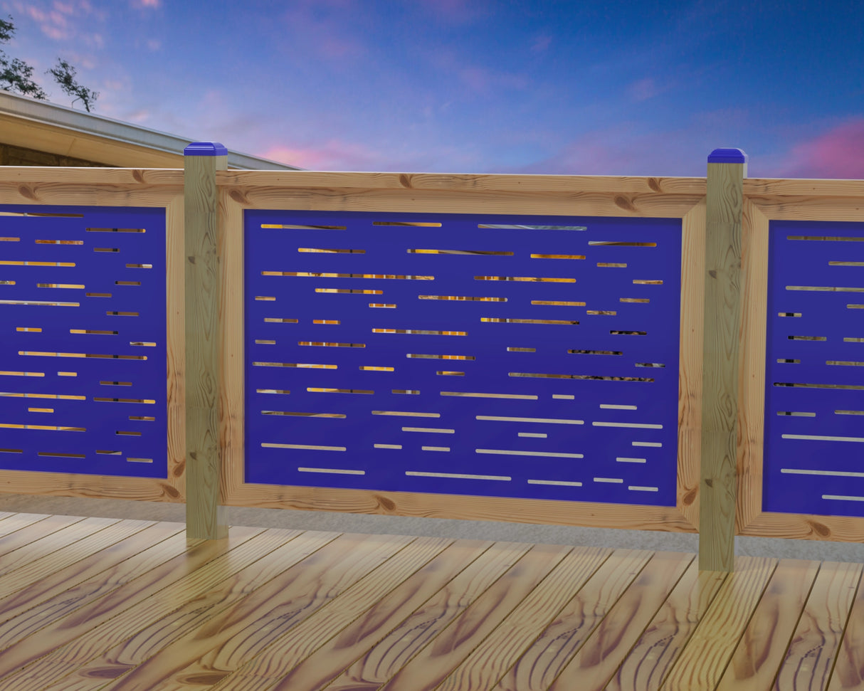 Digital Lines Design Railing Panel Insert - Madison Iron and Wood