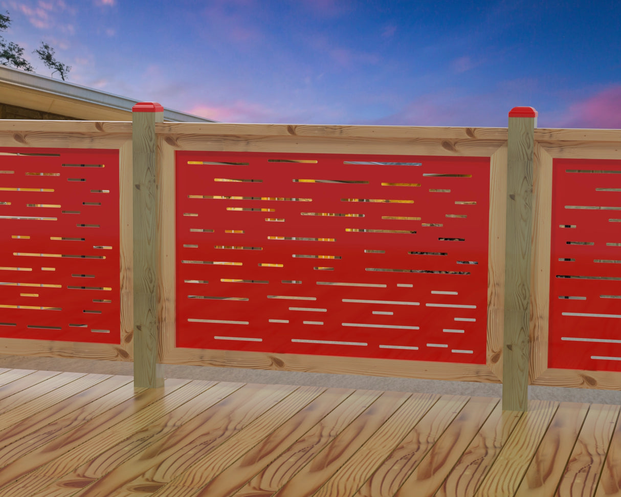 Digital Lines Design Railing Panel Insert - Madison Iron and Wood