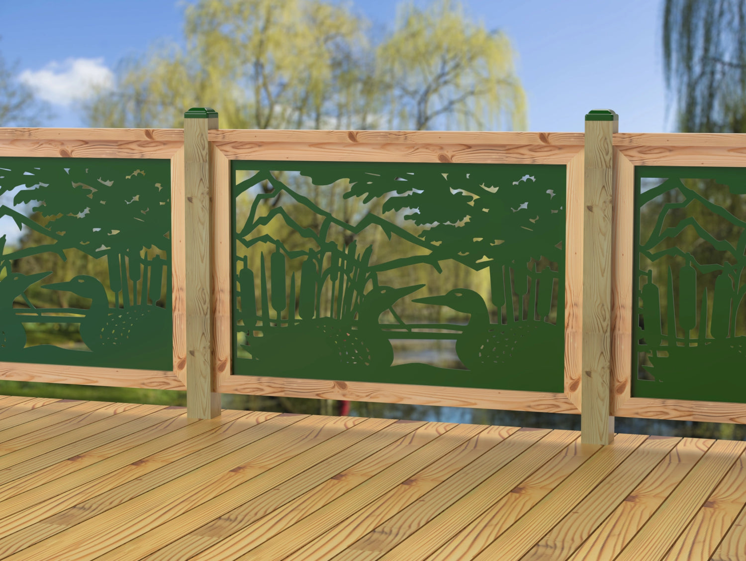 47"x30" - Duck Pond Fence/Gate Panel Insert - Madison Iron and Wood