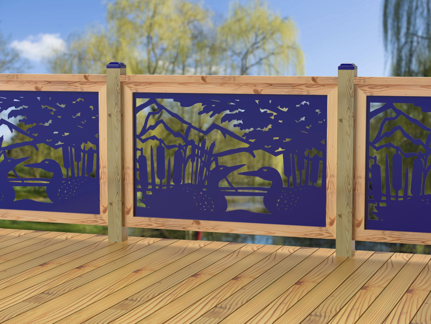 47"x30" - Duck Pond Fence/Gate Panel Insert - Madison Iron and Wood