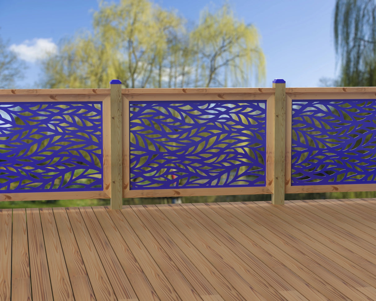 47"x30" - Willow Leaves Fence/Gate Panel Insert - Madison Iron and Wood