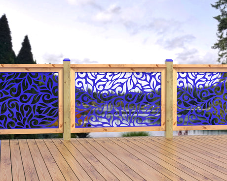 47"x30" - Flowing Leaves Fence/Gate Panel Insert - Madison Iron and Wood