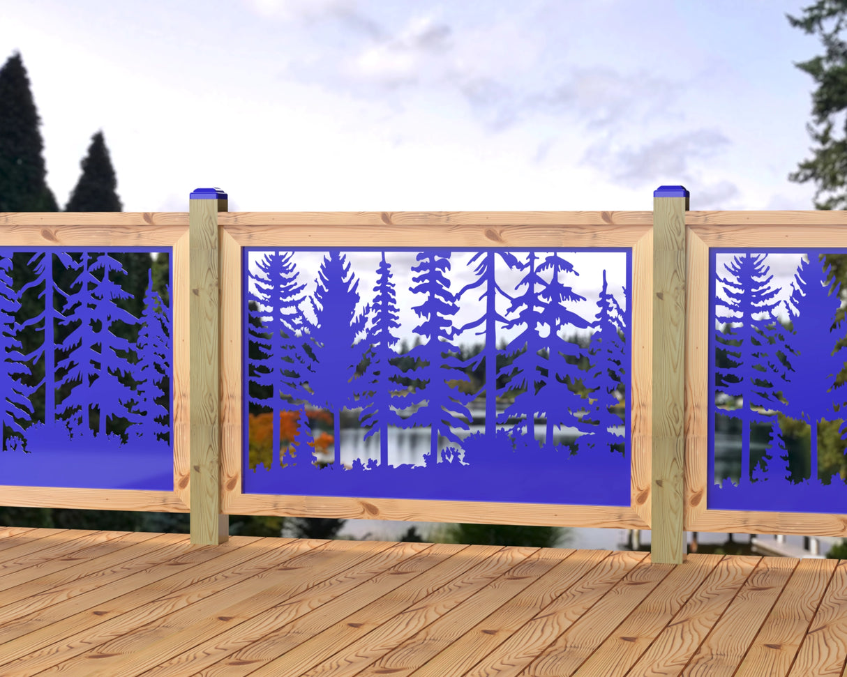 47"x30" - Forest Landscape Fence/Gate Panel Insert - Madison Iron and Wood