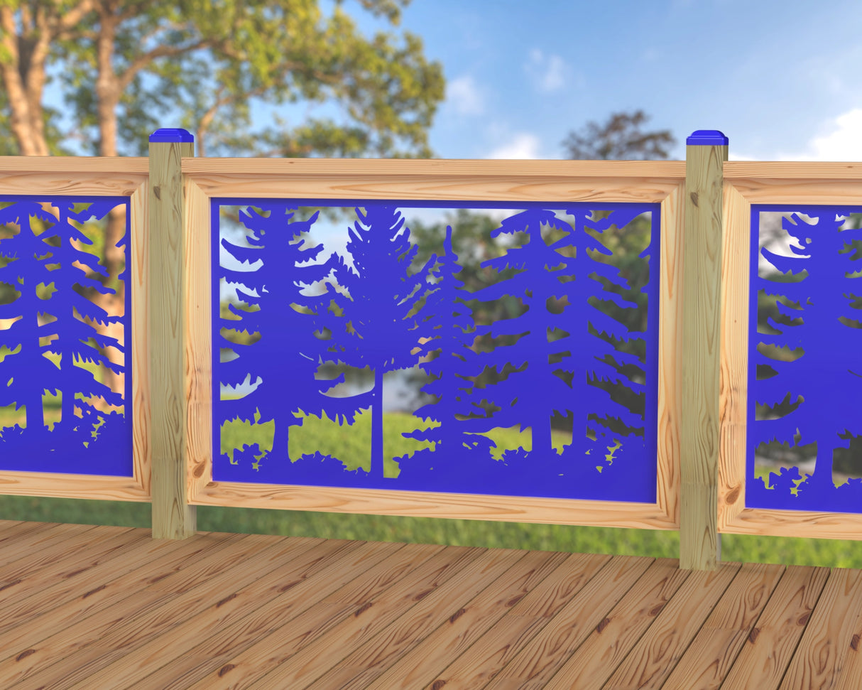 47"x30" - Forest Landscape Fence/Gate Panel Insert - Variation 2 - Madison Iron and Wood