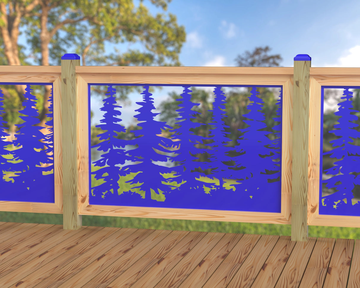 47"x30" - Forest Landscape Fence/Gate Panel Insert - Variation 3 - Madison Iron and Wood