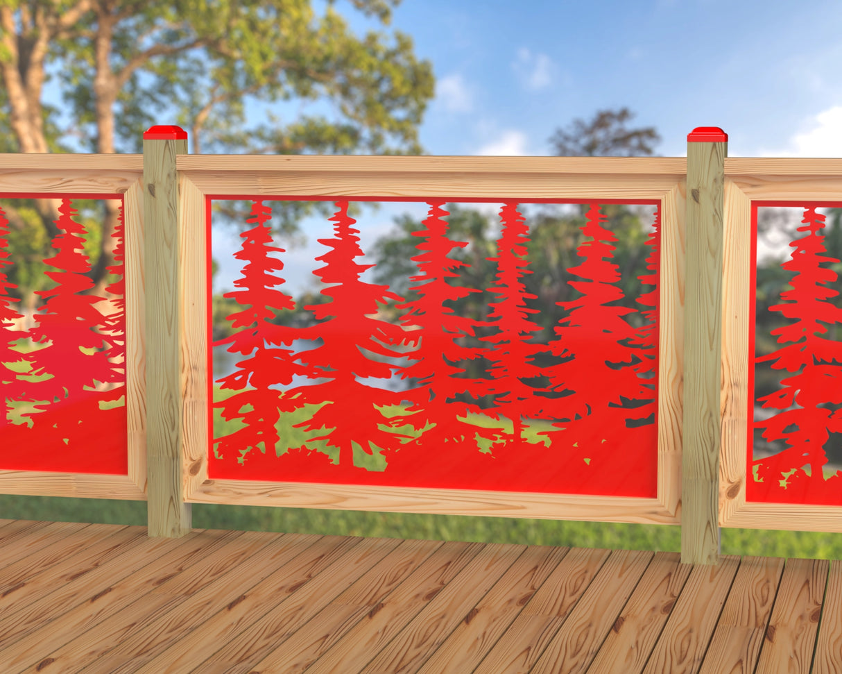 47"x30" - Forest Landscape Fence/Gate Panel Insert - Variation 3 - Madison Iron and Wood