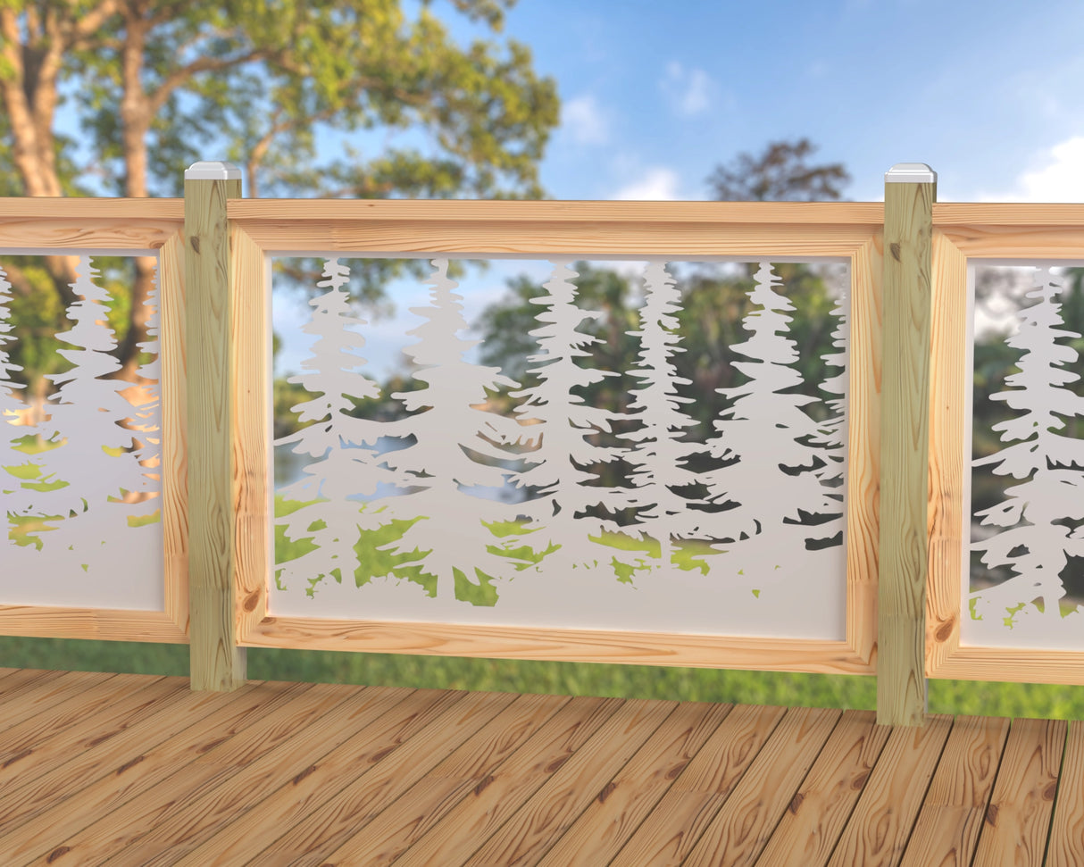 47"x30" - Forest Landscape Fence/Gate Panel Insert - Variation 3 - Madison Iron and Wood