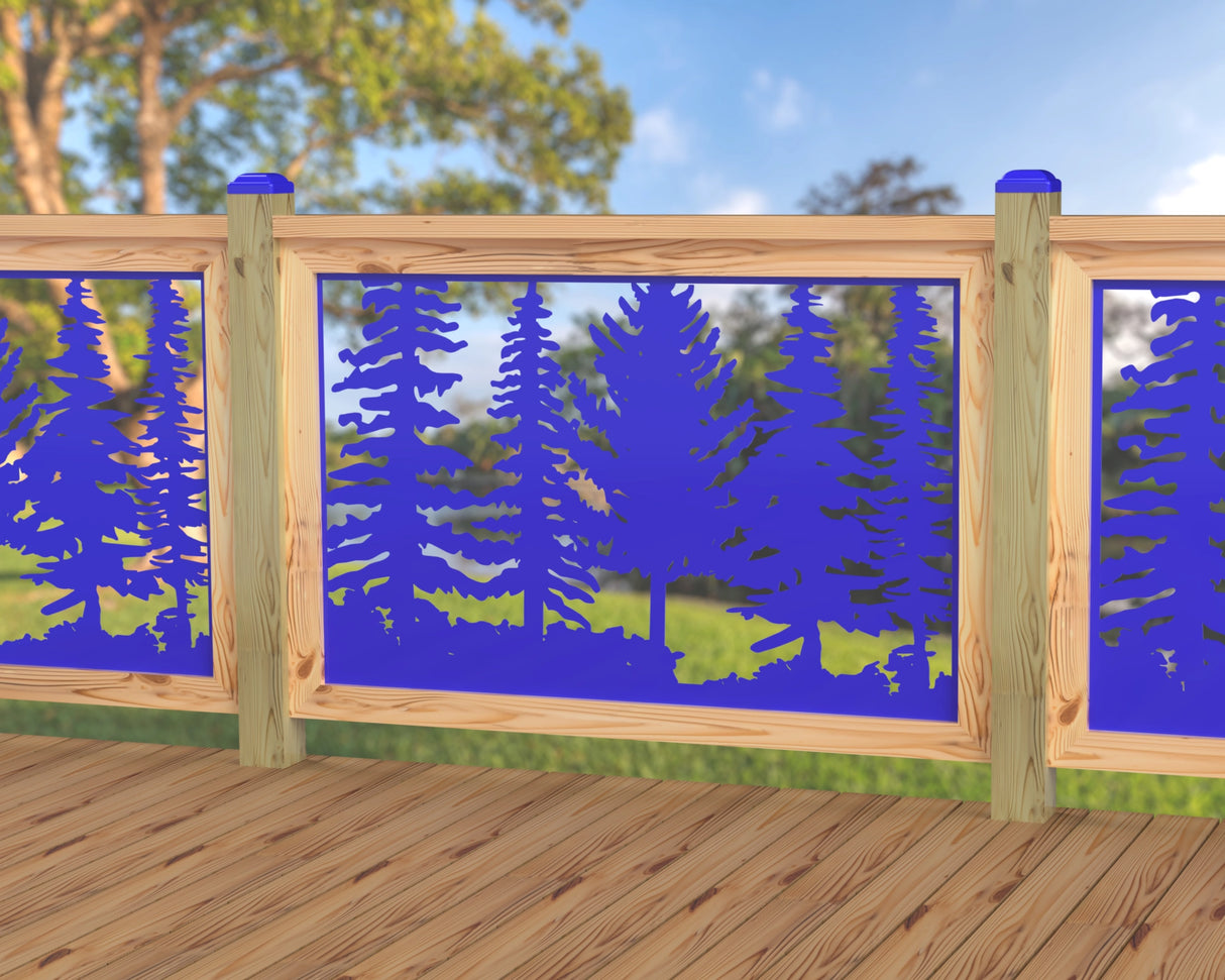 47"x30" - Forest Landscape Fence/Gate Panel Insert - Variation 4 - Madison Iron and Wood