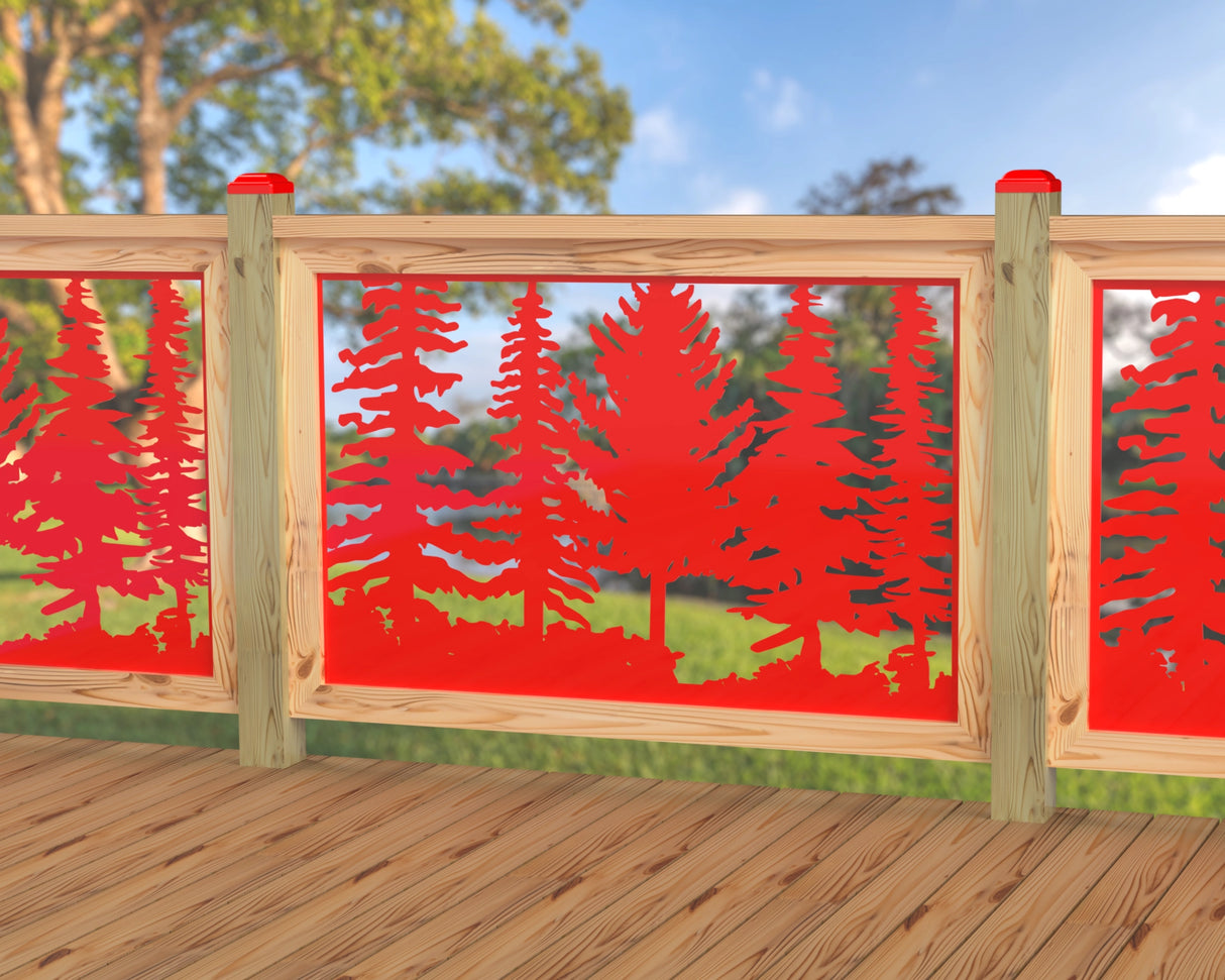 47"x30" - Forest Landscape Fence/Gate Panel Insert - Variation 4 - Madison Iron and Wood