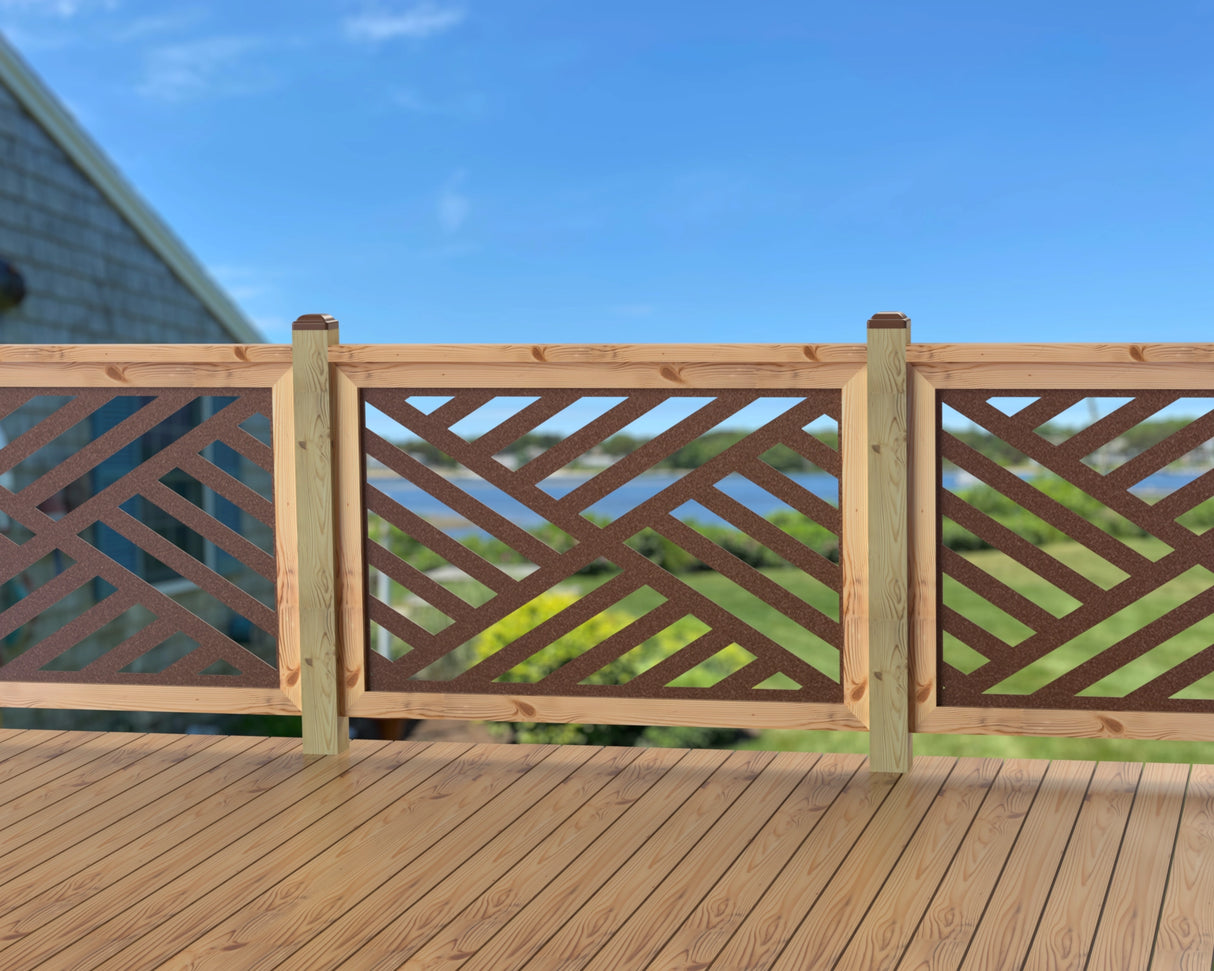 47"x30" - Modern Design Fence/Gate Panel Insert - Madison Iron and Wood