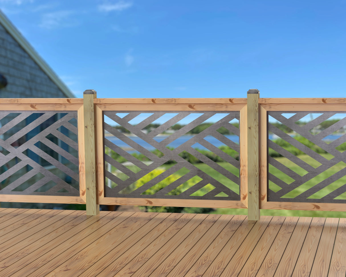 47"x30" - Modern Design Fence/Gate Panel Insert - Madison Iron and Wood