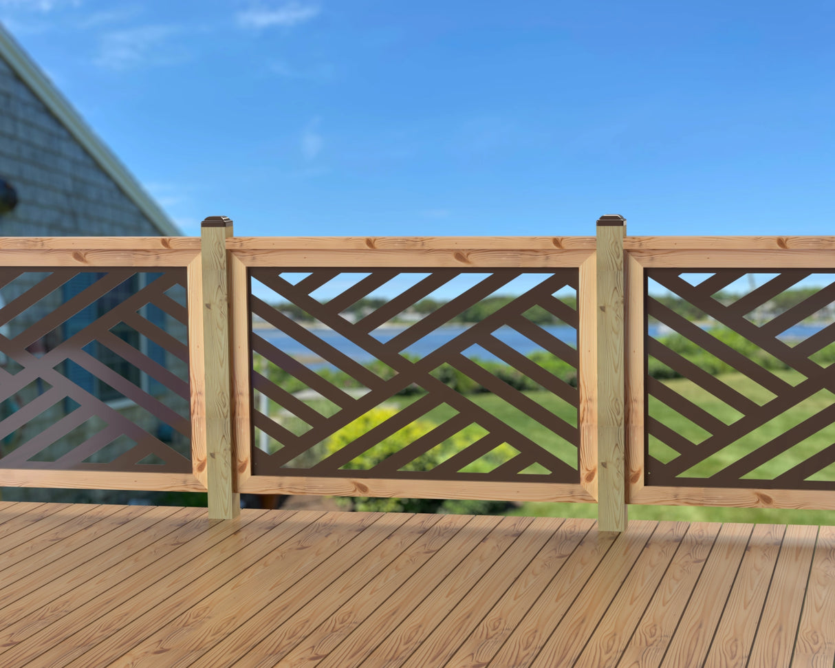 47"x30" - Modern Design Fence/Gate Panel Insert - Madison Iron and Wood