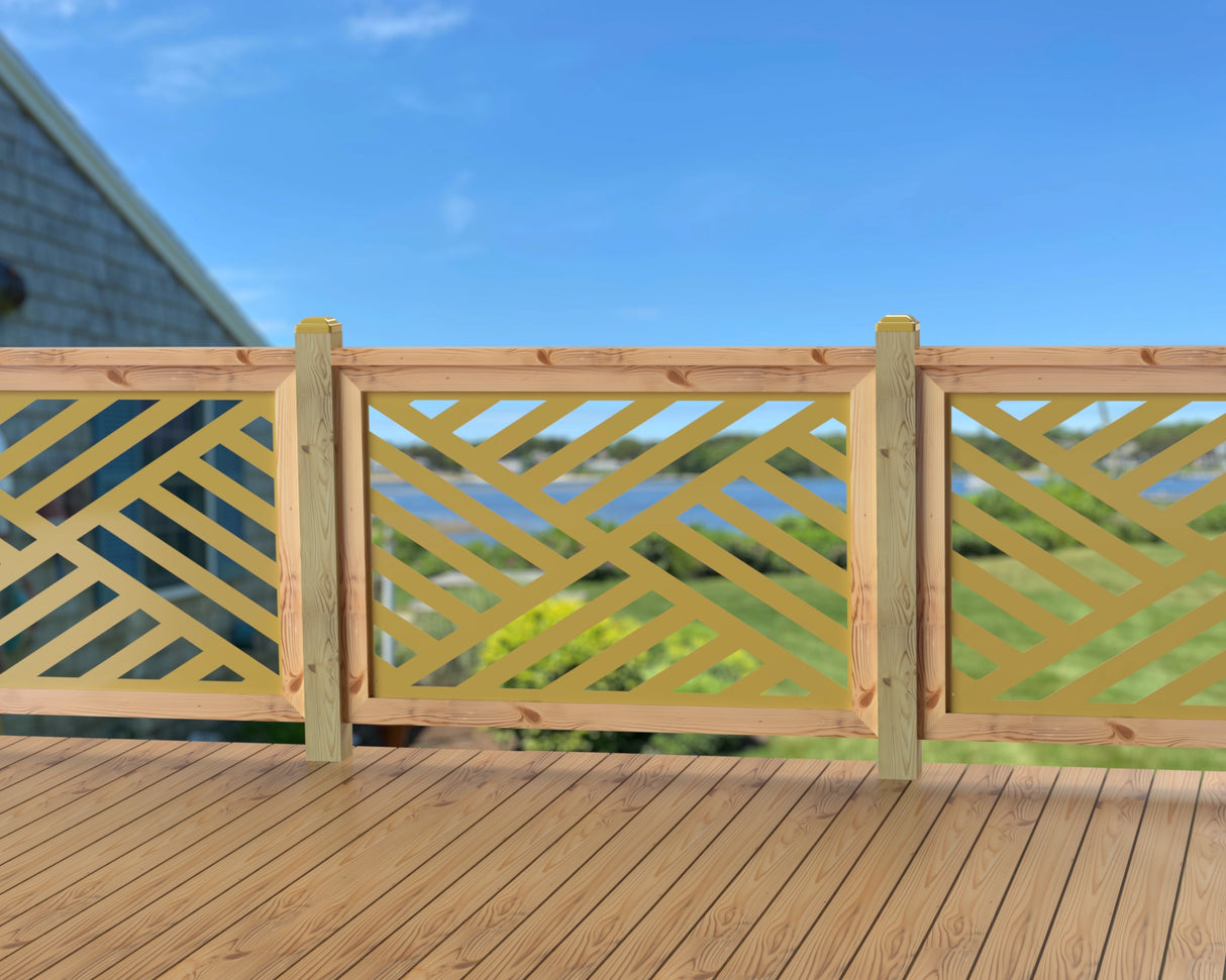 47"x30" - Modern Design Fence/Gate Panel Insert - Madison Iron and Wood