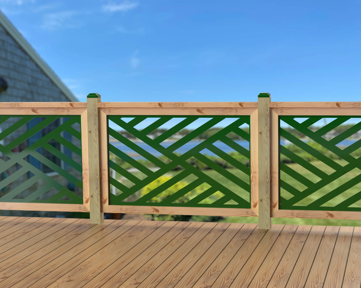 47"x30" - Modern Design Fence/Gate Panel Insert - Madison Iron and Wood