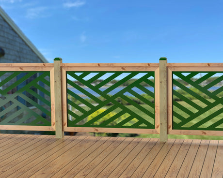 47"x30" - Modern Design Fence/Gate Panel Insert - Madison Iron and Wood