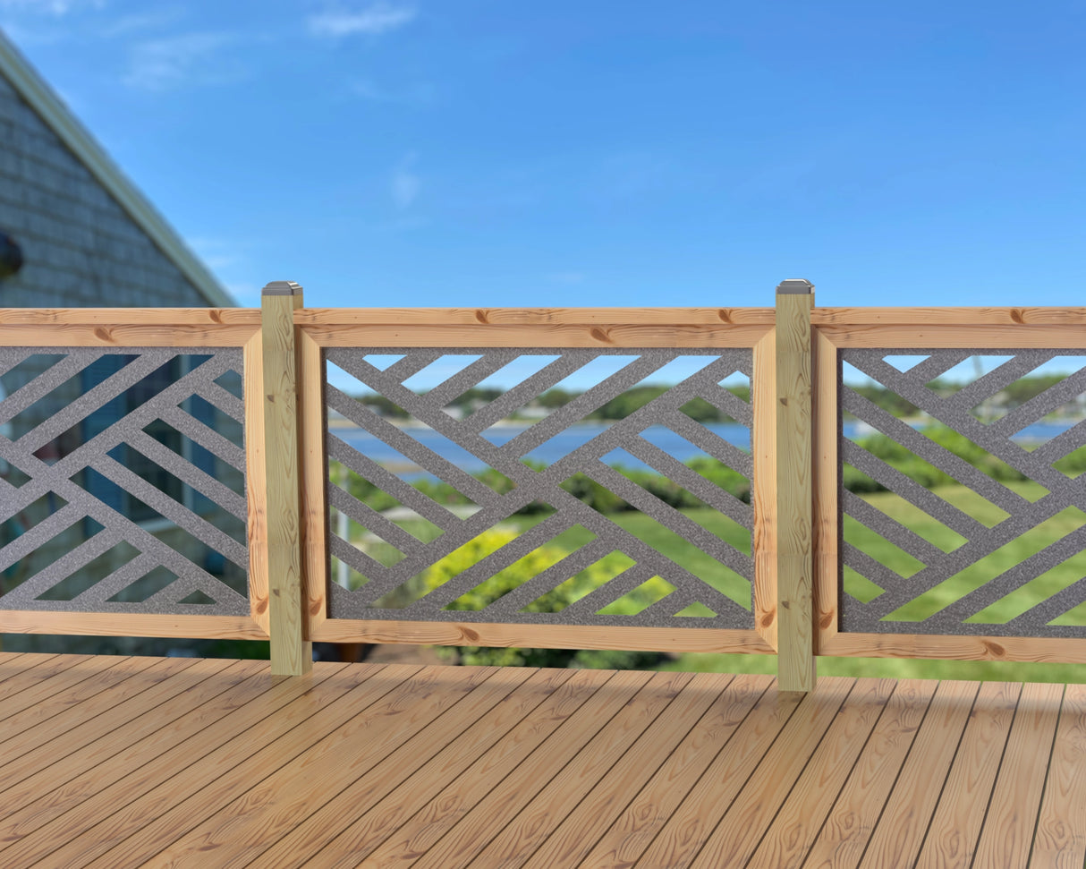 47"x30" - Modern Design Fence/Gate Panel Insert - Madison Iron and Wood