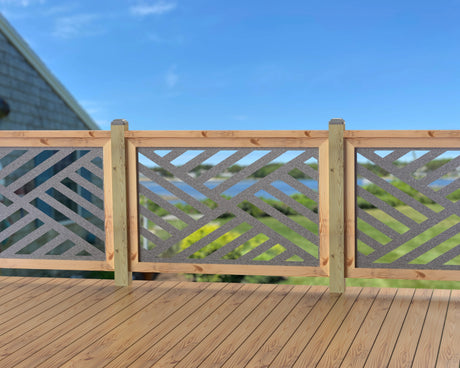 47"x30" - Modern Design Fence/Gate Panel Insert - Madison Iron and Wood