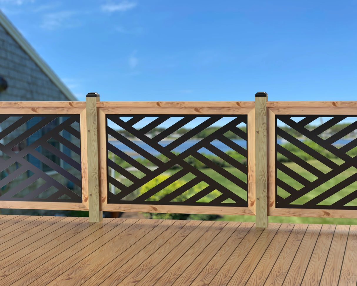 47"x30" - Modern Design Fence/Gate Panel Insert - Madison Iron and Wood