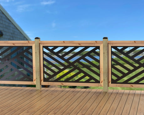 47"x30" - Modern Design Fence/Gate Panel Insert - Madison Iron and Wood