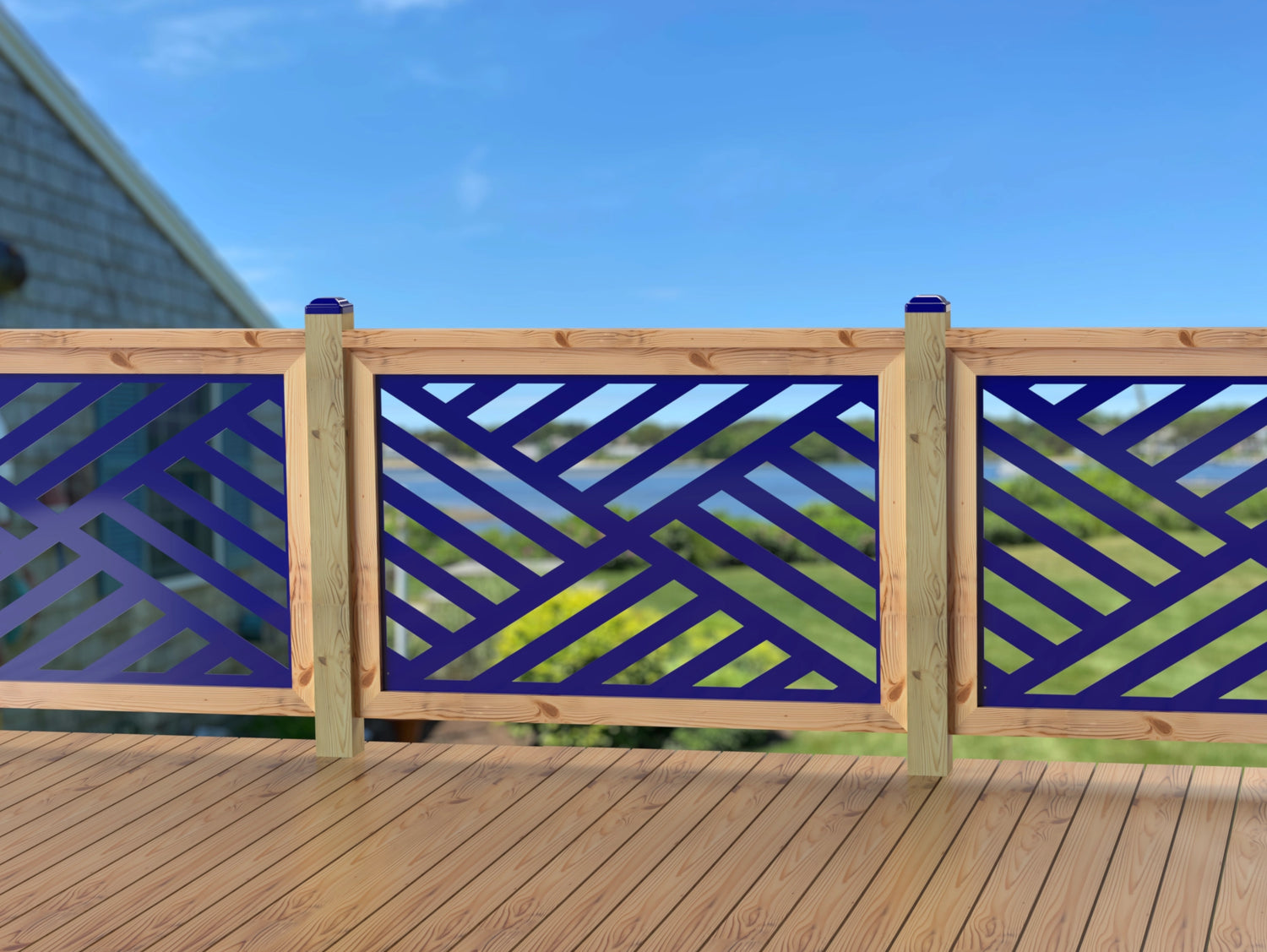 47"x30" - Modern Design Fence/Gate Panel Insert - Madison Iron and Wood