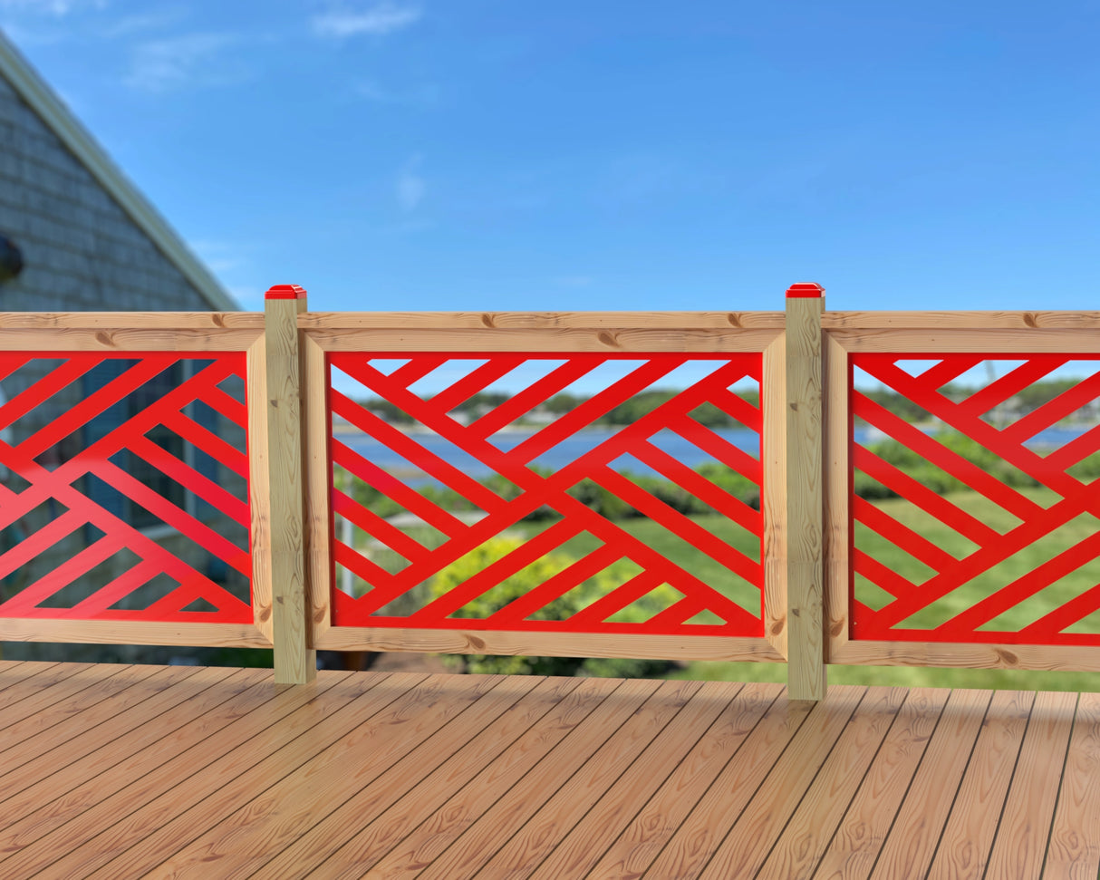 47"x30" - Modern Design Fence/Gate Panel Insert - Madison Iron and Wood