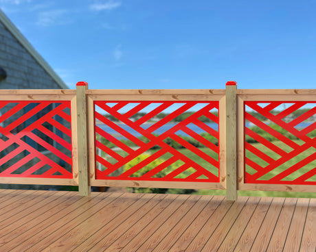 47"x30" - Modern Design Fence/Gate Panel Insert - Madison Iron and Wood