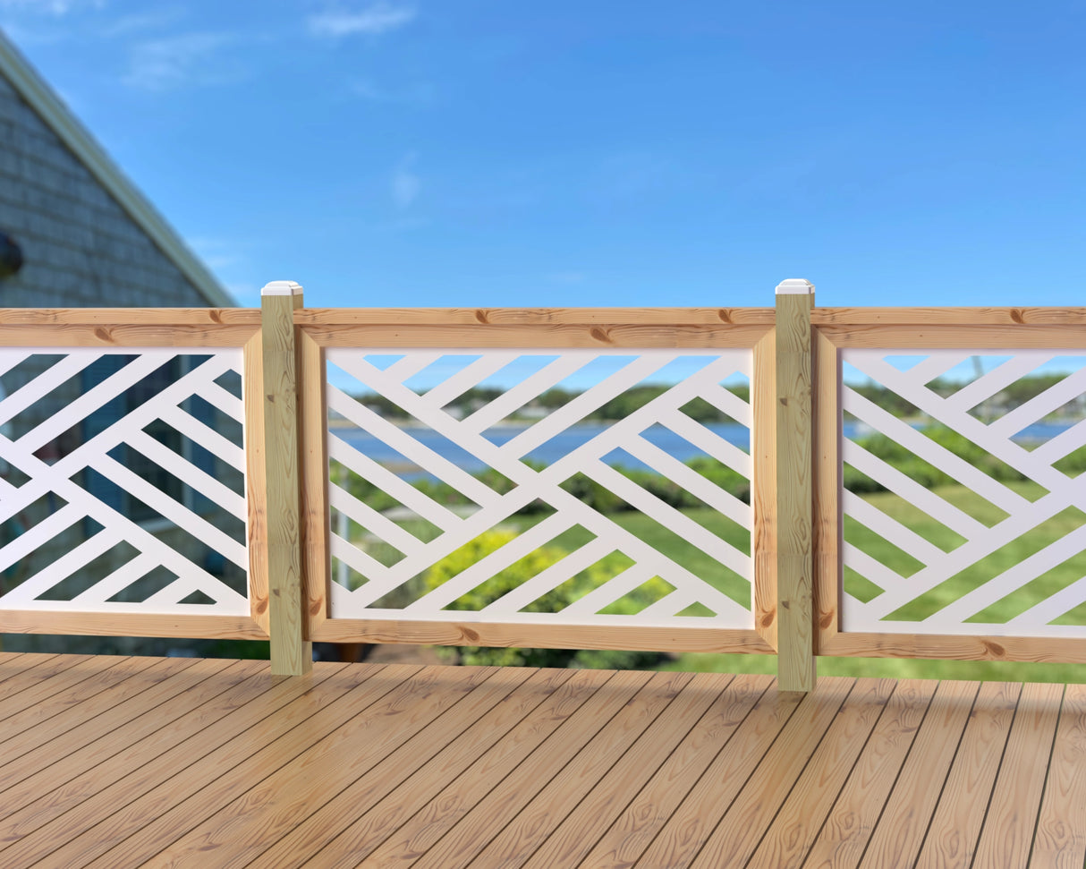 47"x30" - Modern Design Fence/Gate Panel Insert - Madison Iron and Wood