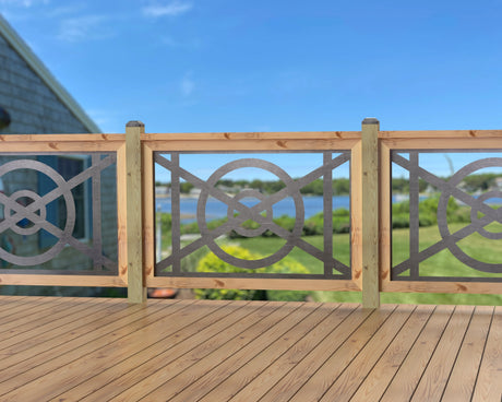 47"x30" - Modern Nautical Design Fence/Gate Panel Insert - Madison Iron and Wood