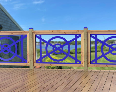 47"x30" - Modern Nautical Design Fence/Gate Panel Insert - Madison Iron and Wood