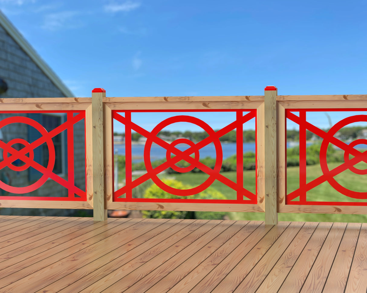 47"x30" - Modern Nautical Design Fence/Gate Panel Insert - Madison Iron and Wood