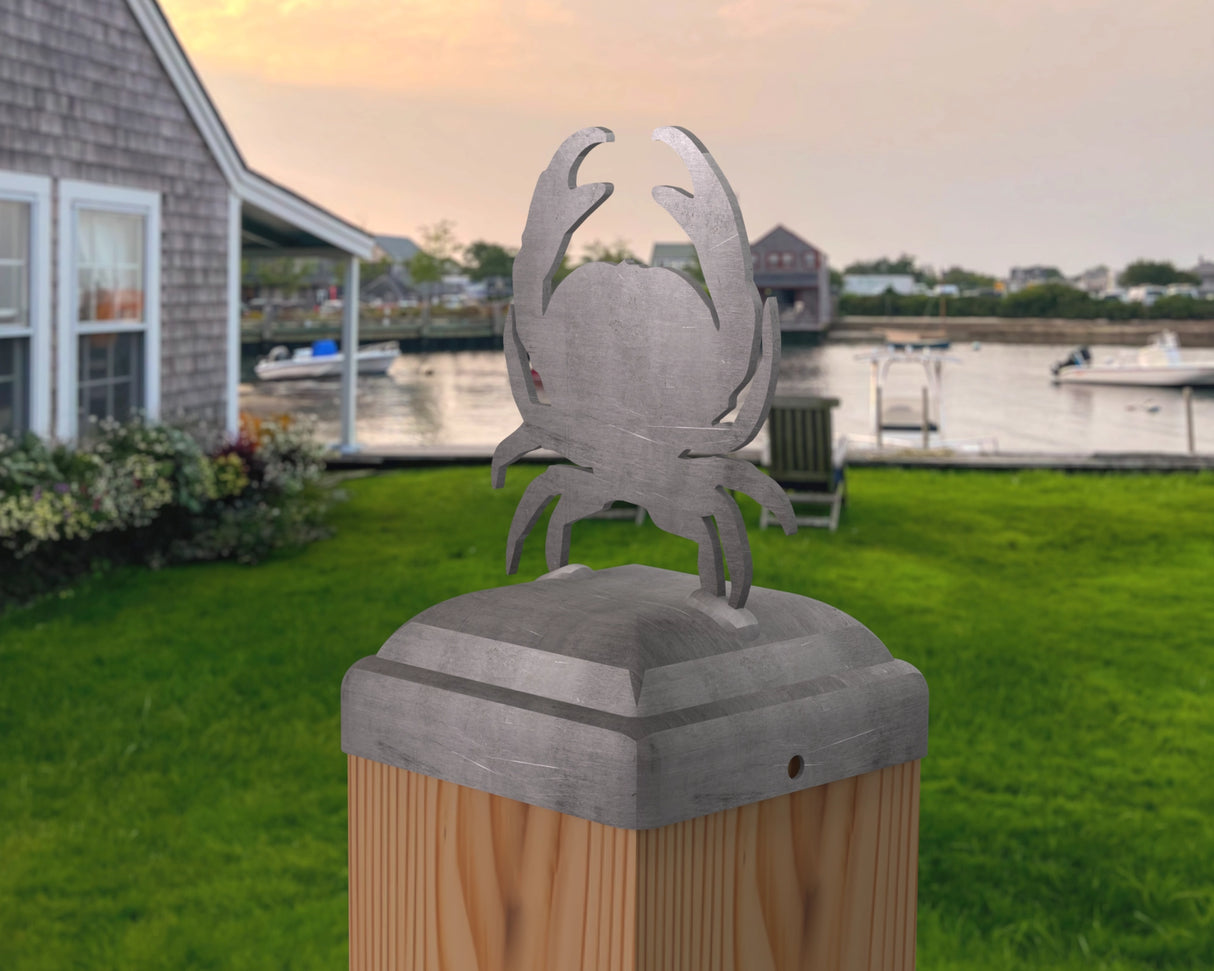 Crab Fence Post Cap (Multiple Post Sizes Available) - Madison Iron and Wood